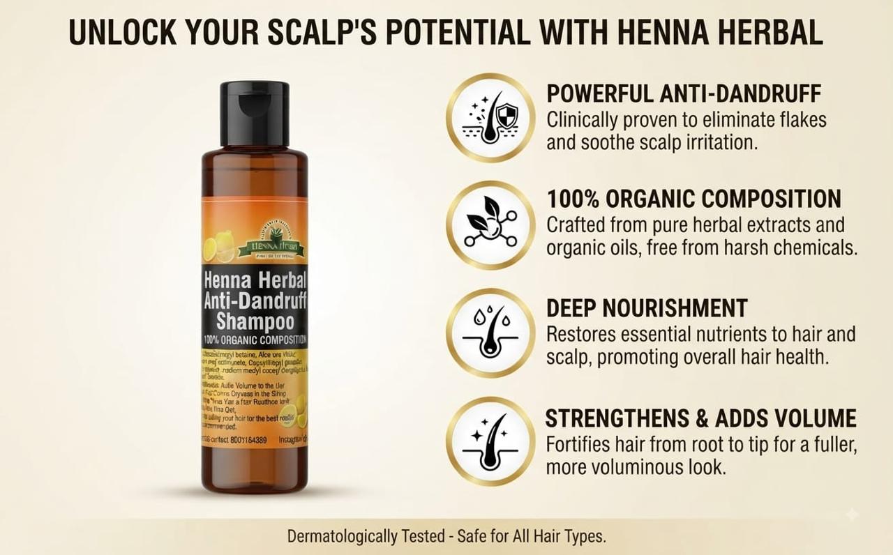 ANTI DANDRUFF SHAMPOO BY HENNA HERB
