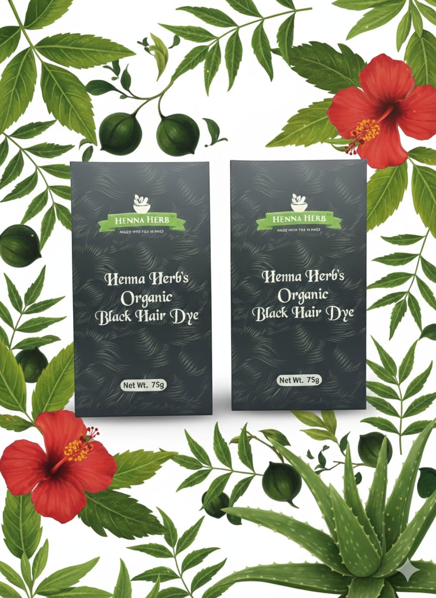 ORGANIC BLACK HAIR DYE PACK OF 2