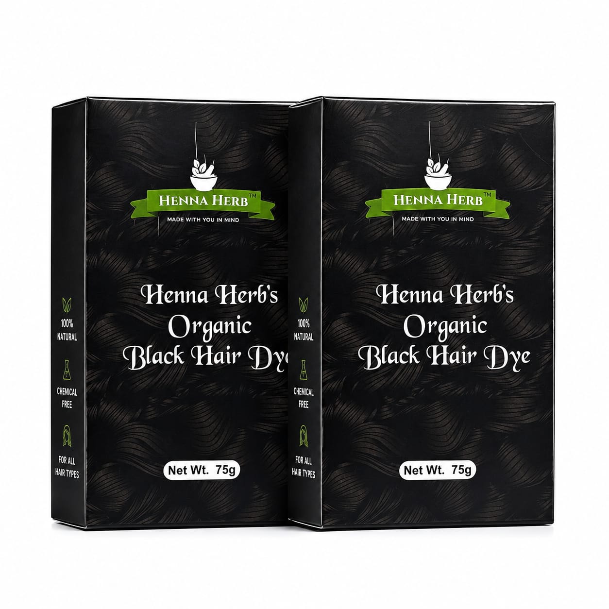 ORGANIC BLACK HAIR DYE PACK OF 2