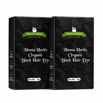 ORGANIC BLACK HAIR DYE PACK OF 2