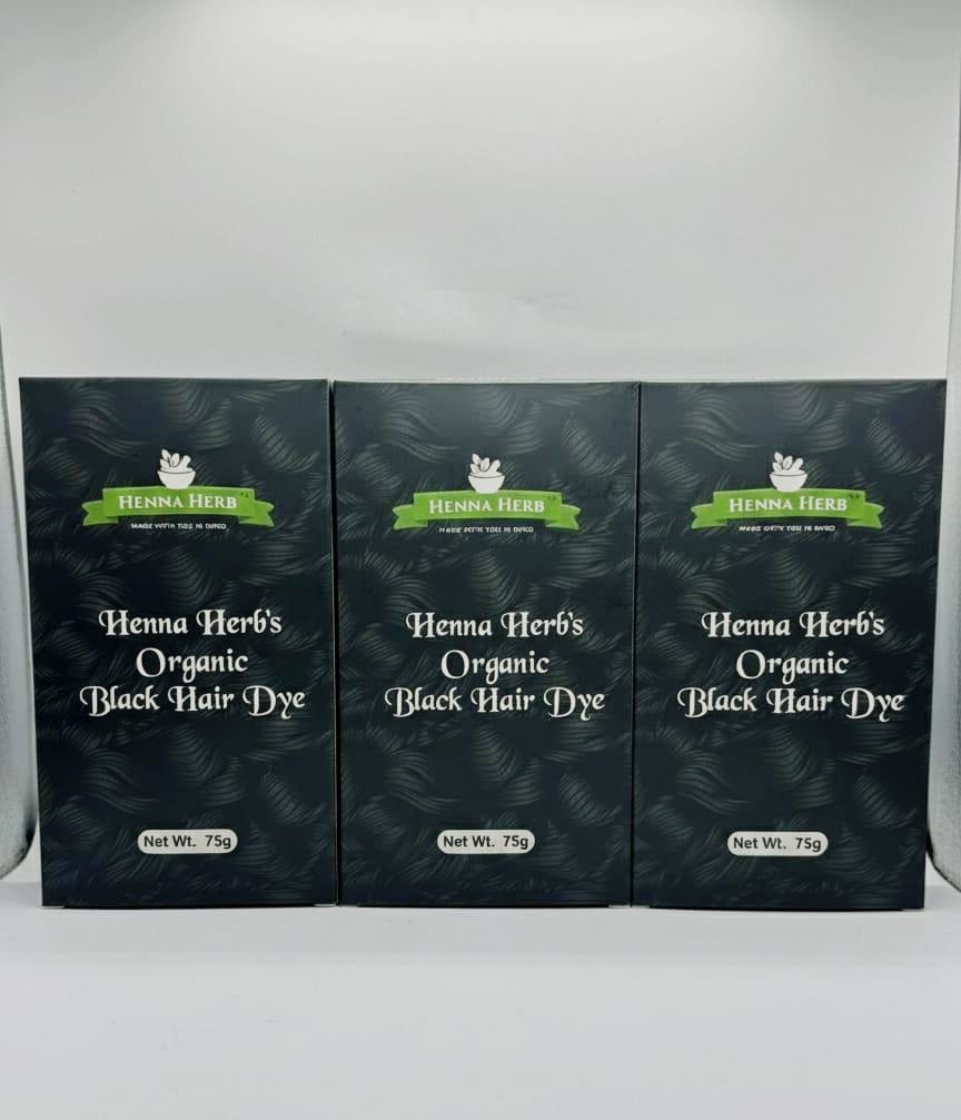 ORGANIC BLACK HAIR DYE( PACK OF 3)