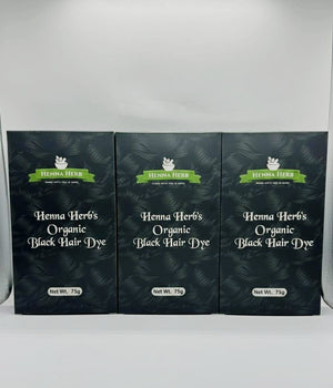 ORGANIC BLACK HAIR DYE( PACK OF 3)