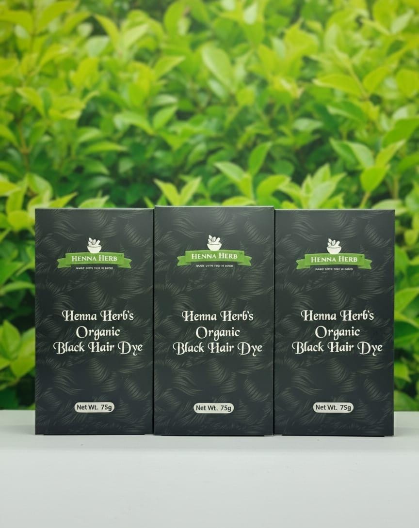 ORGANIC BLACK HAIR DYE( PACK OF 3)