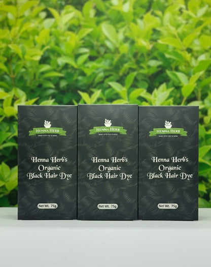 ORGANIC BLACK HAIR DYE( PACK OF 3)