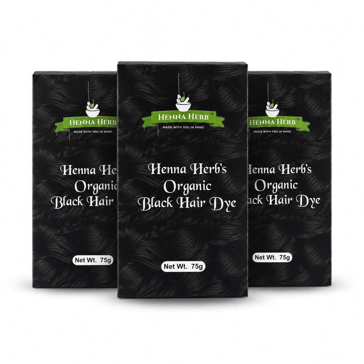 ORGANIC BLACK HAIR DYE( PACK OF 3)