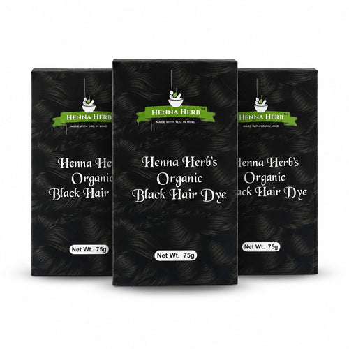 ORGANIC BLACK HAIR DYE( PACK OF 3)