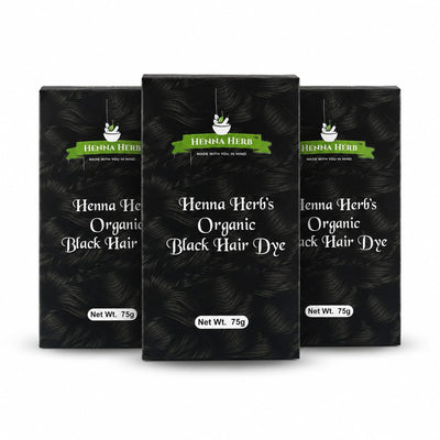 ORGANIC BLACK HAIR DYE( PACK OF 3)