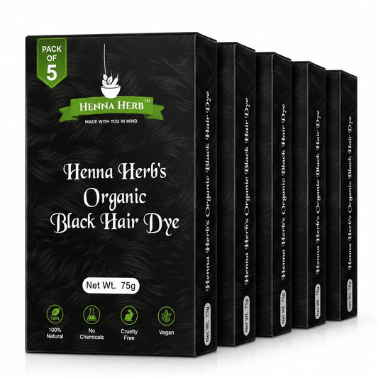 Organic Black Hair Dye (Pack of 5)