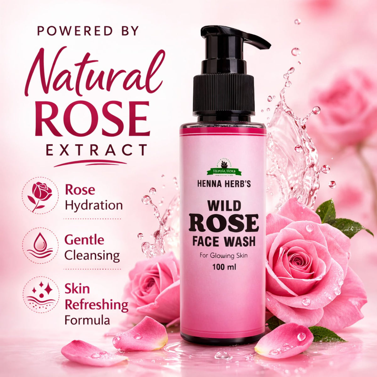 Wild Rose Face Wash by Henna Herb