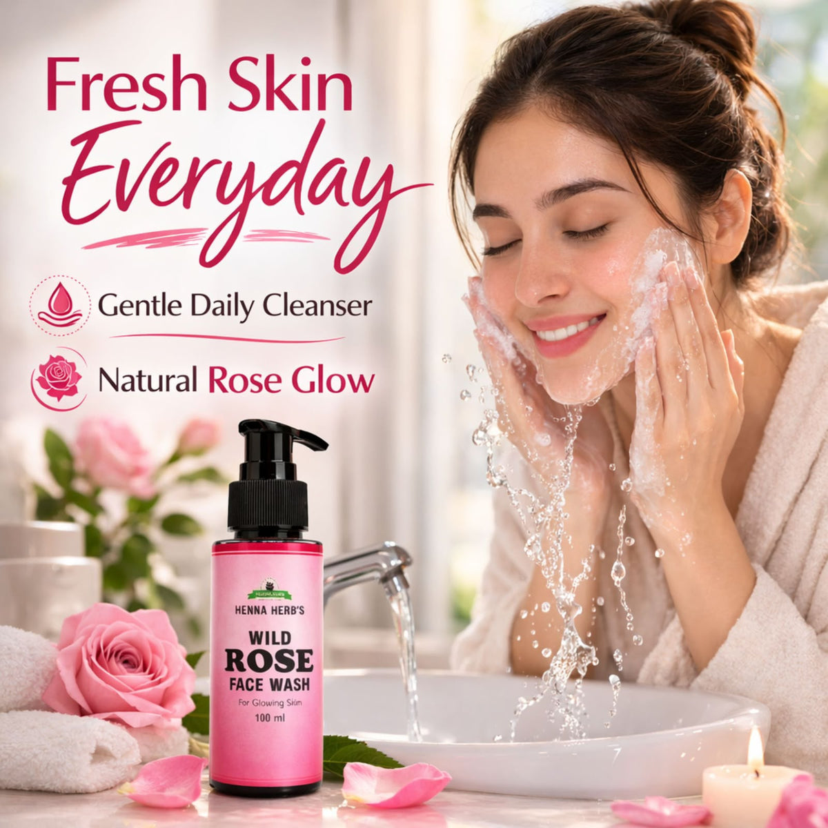 Wild Rose Face Wash by Henna Herb