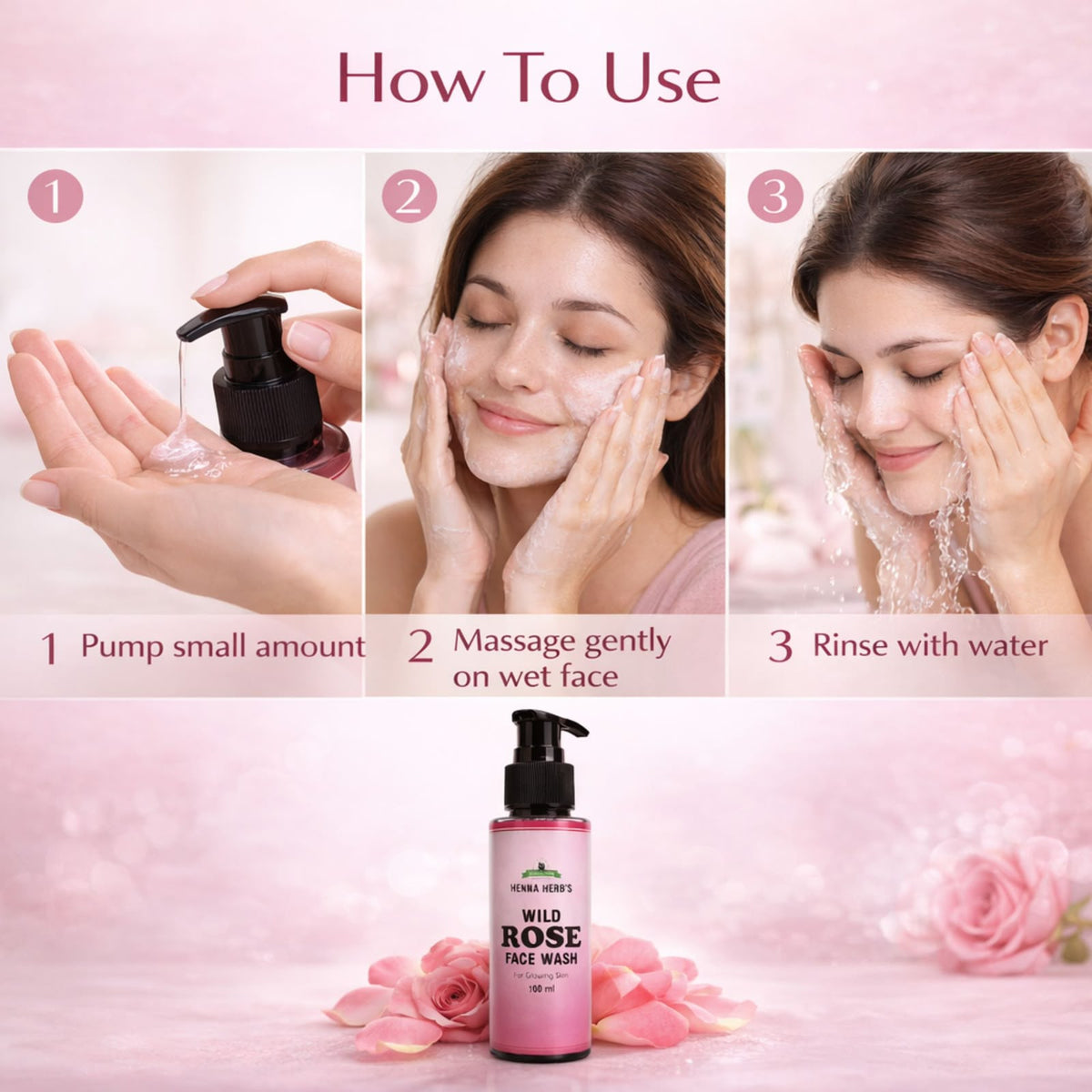 Wild Rose Face Wash by Henna Herb