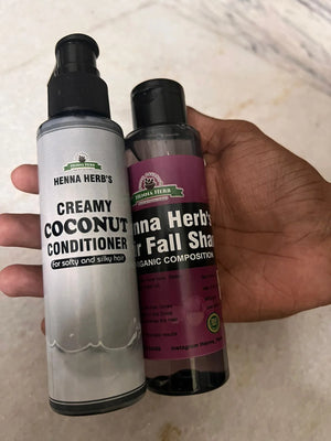 Anti Hair Fall Shampoo + Creamy Coconut Conditioner by Henna Herb