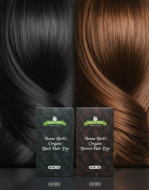 HENNA HERB'S ORGANIC BLACK AND BROWN HAIR DYE COMBO
