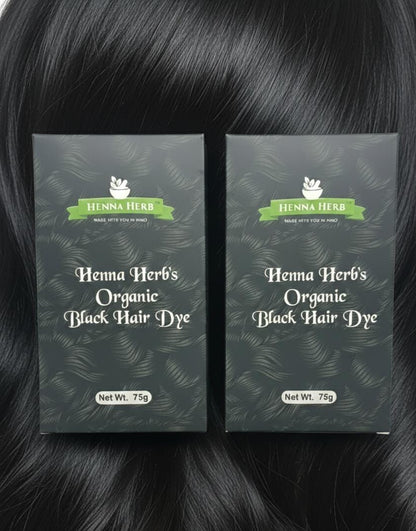 ORGANIC BLACK HAIR DYE PACK OF 2