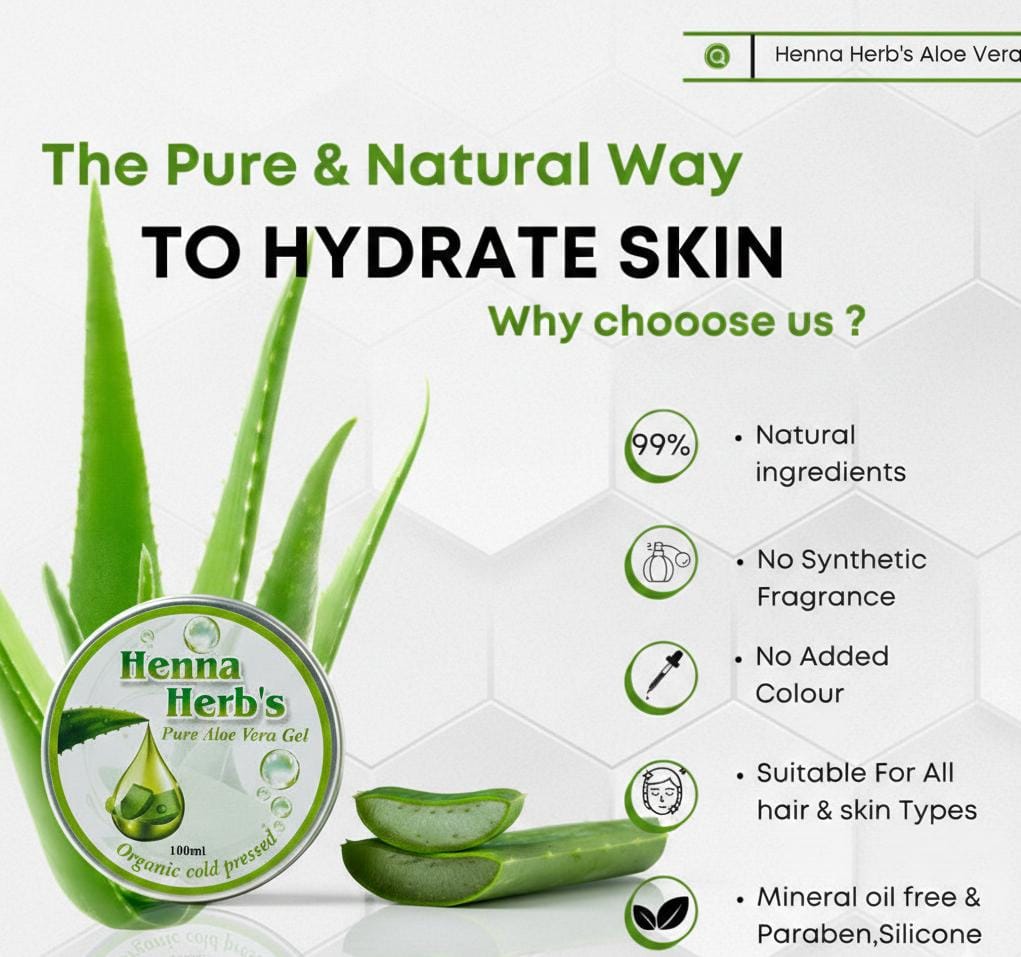 henna herb's Pure Aloe Vera Gel