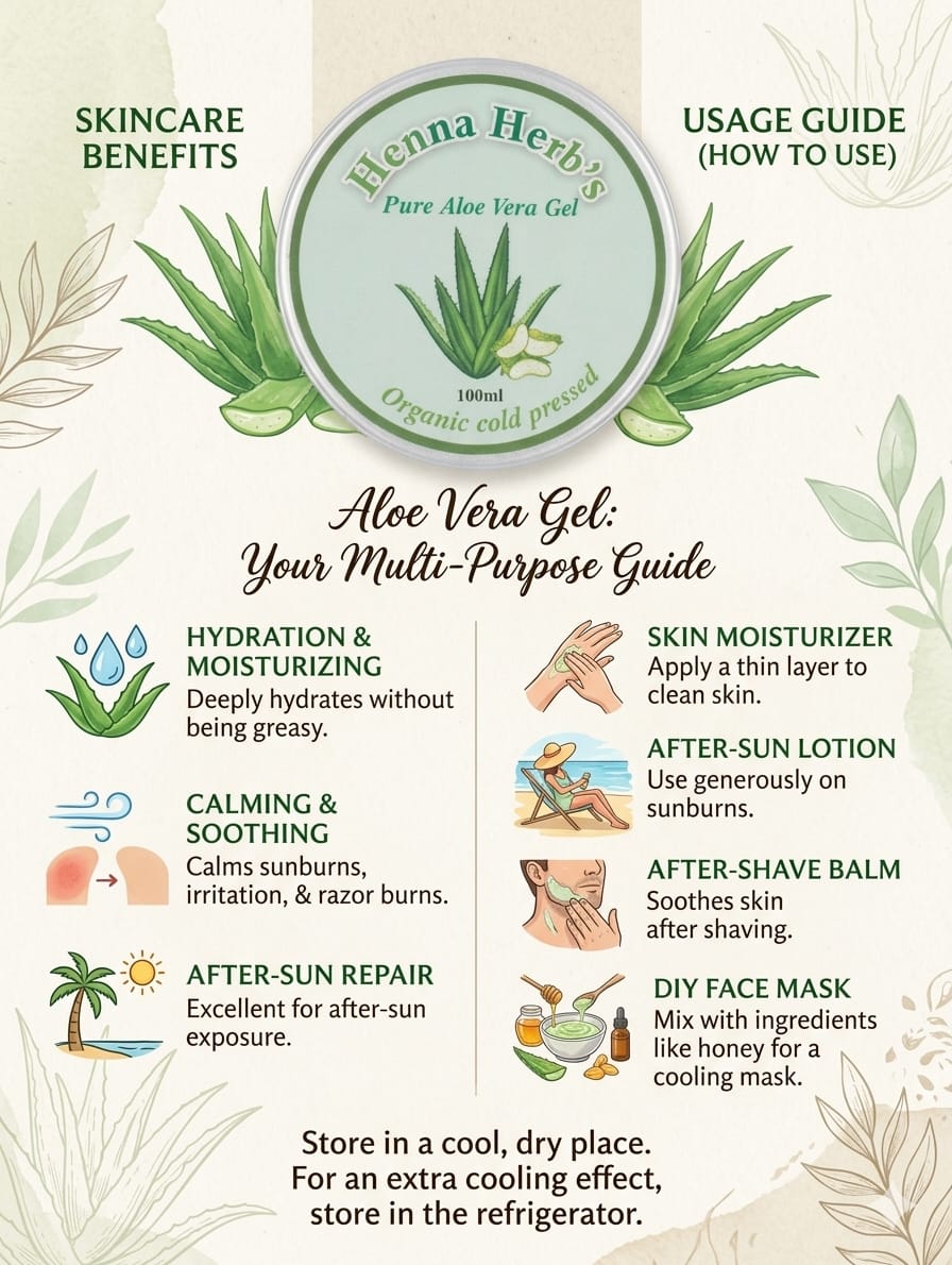 henna herb's Pure Aloe Vera Gel