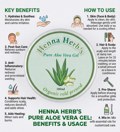 henna herb's Pure Aloe Vera Gel