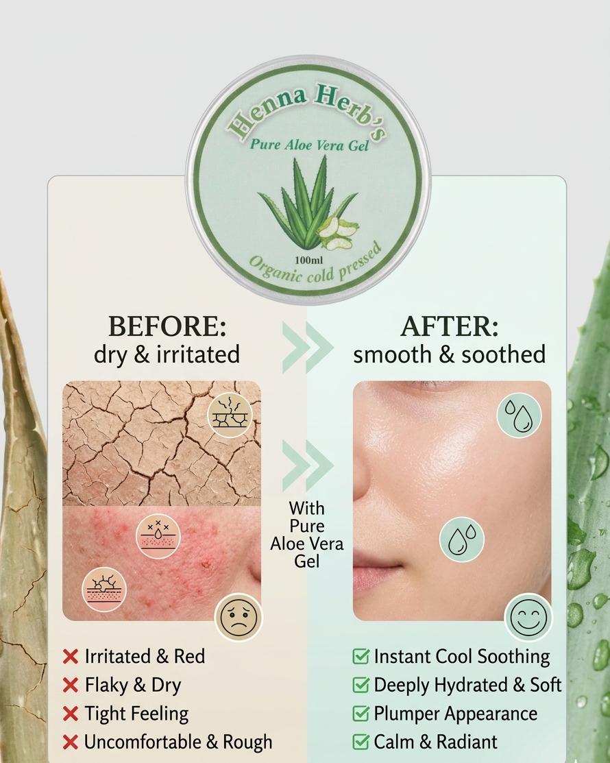 henna herb's Pure Aloe Vera Gel