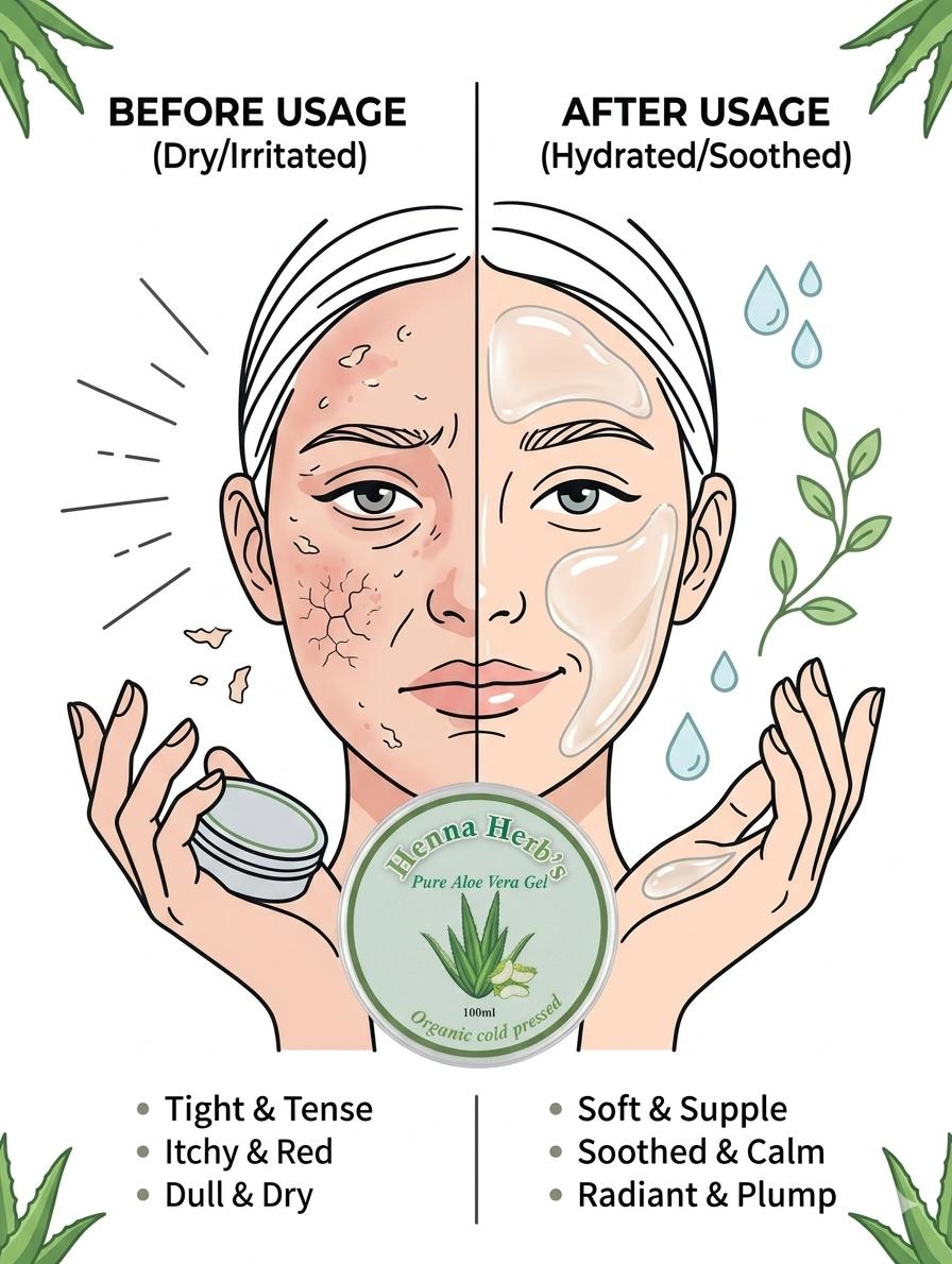 henna herb's Pure Aloe Vera Gel
