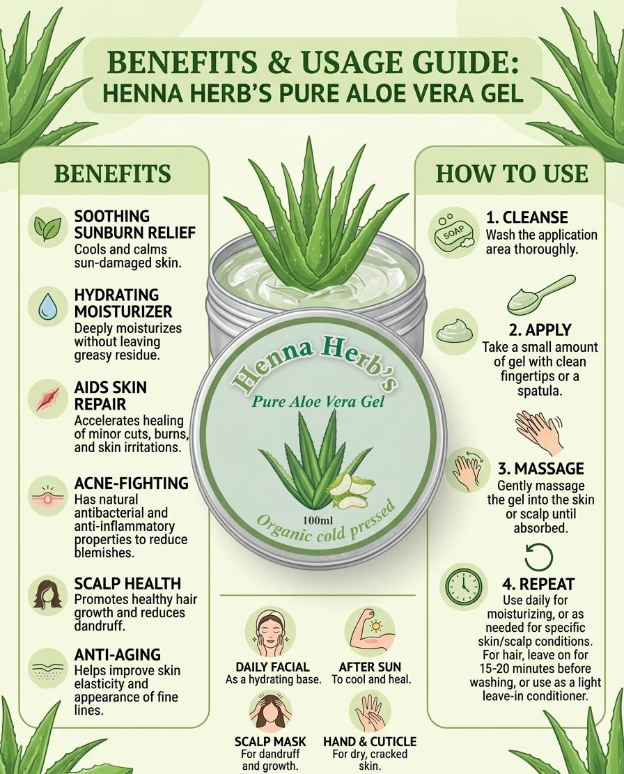 henna herb's Pure Aloe Vera Gel