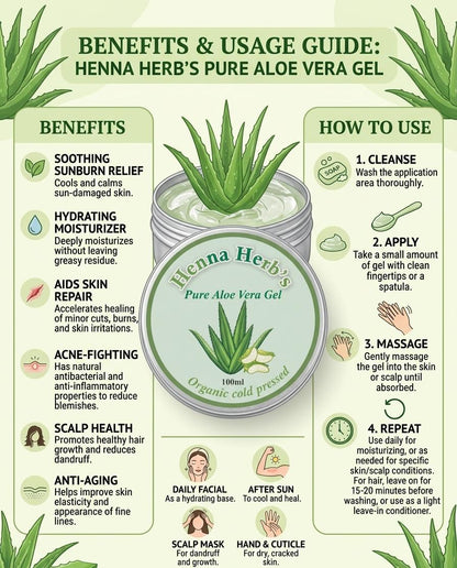 henna herb's Pure Aloe Vera Gel