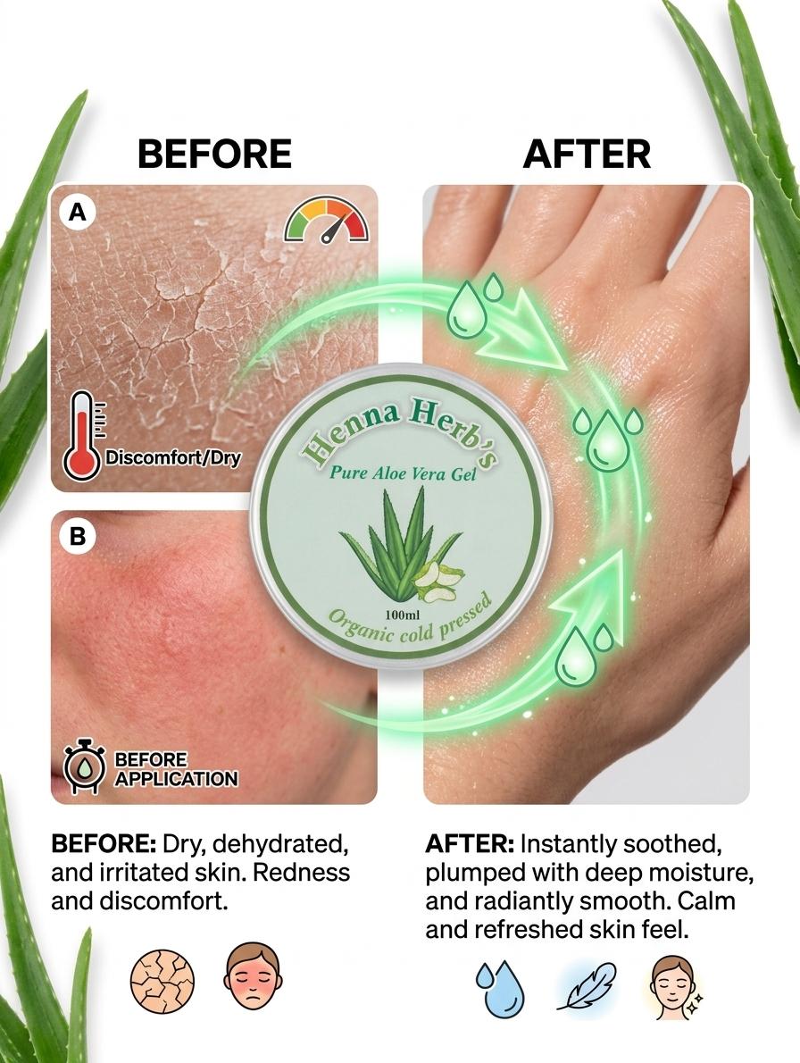 henna herb's Pure Aloe Vera Gel