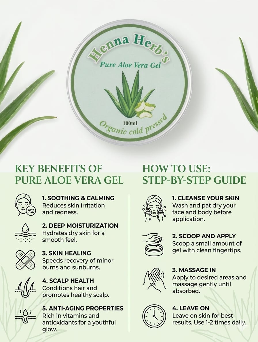 henna herb's Pure Aloe Vera Gel