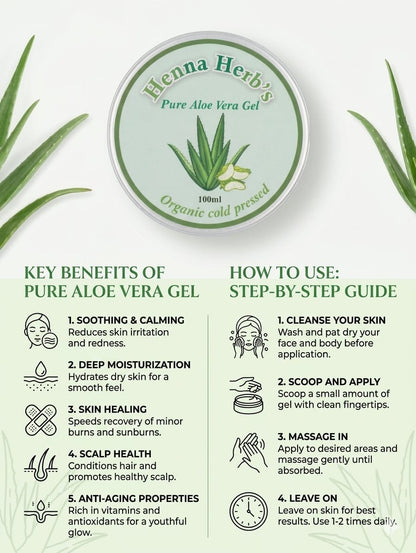 henna herb's Pure Aloe Vera Gel