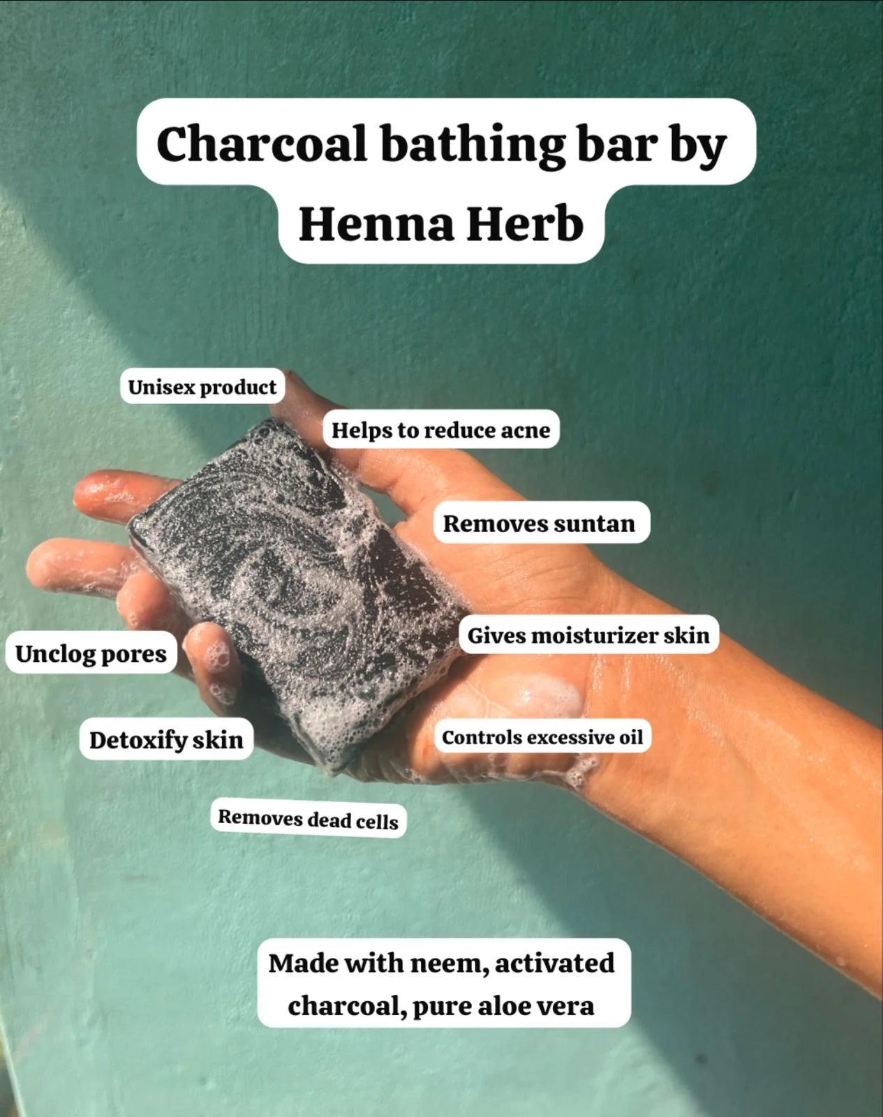 Charcoal bathing bar