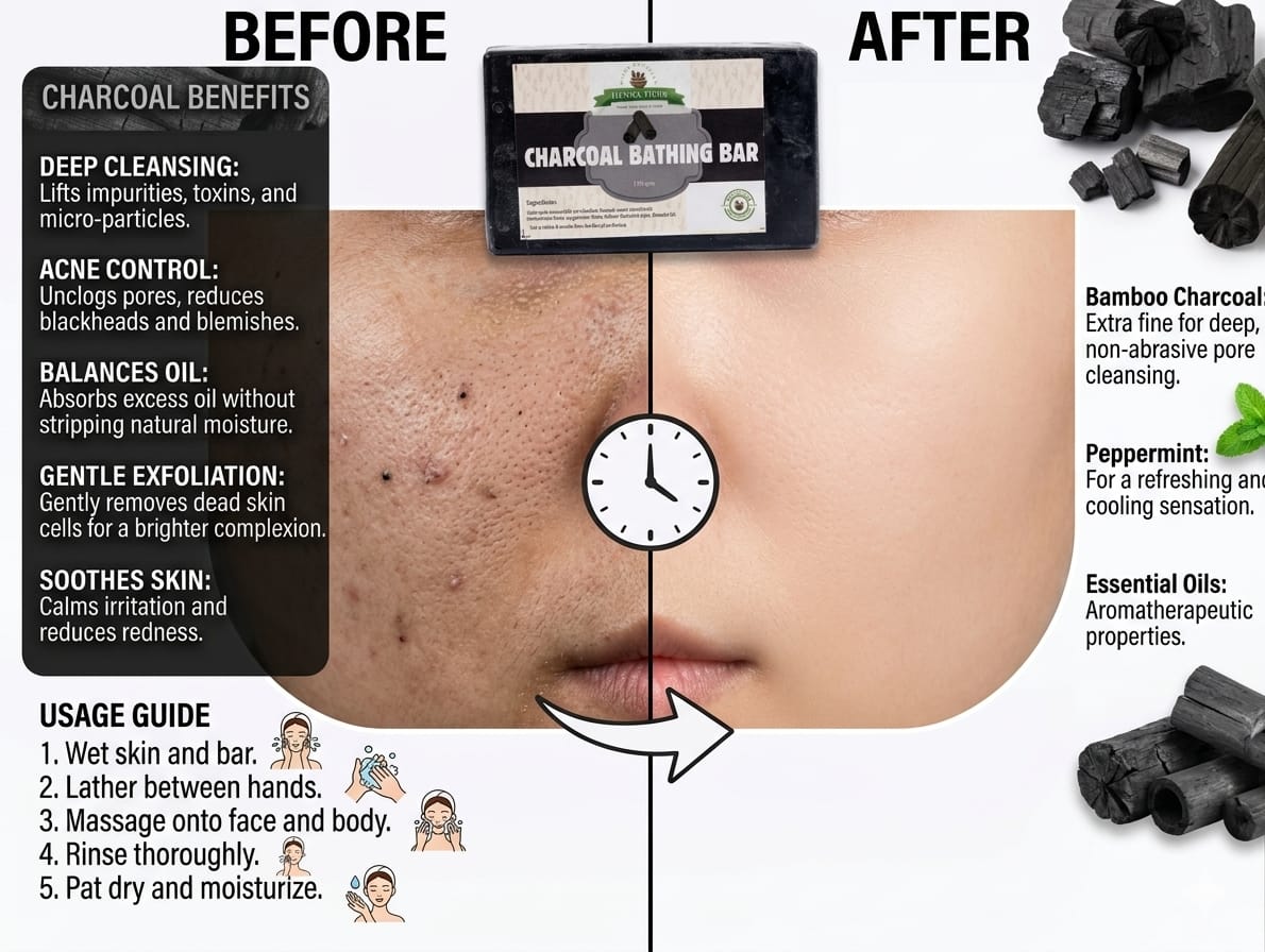 Charcoal bathing bar