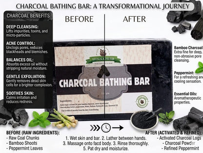 Charcoal bathing bar