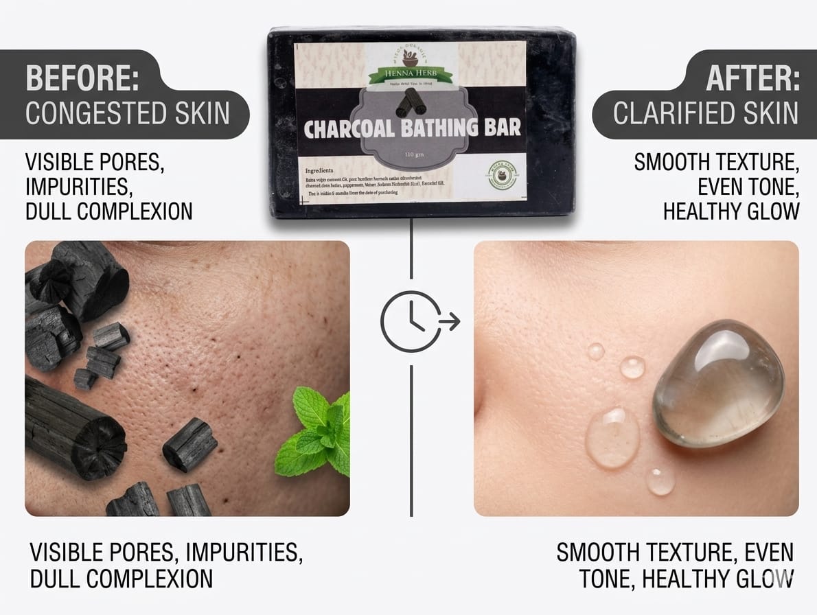 Charcoal bathing bar