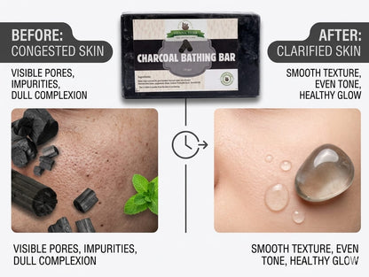 Charcoal bathing bar