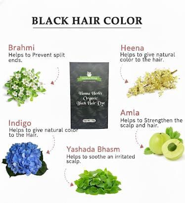 HENNA HERB'S ORGANIC BLACK AND BROWN HAIR DYE COMBO