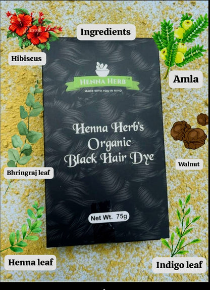 Organic Black Hair Dye (Pack of 5)