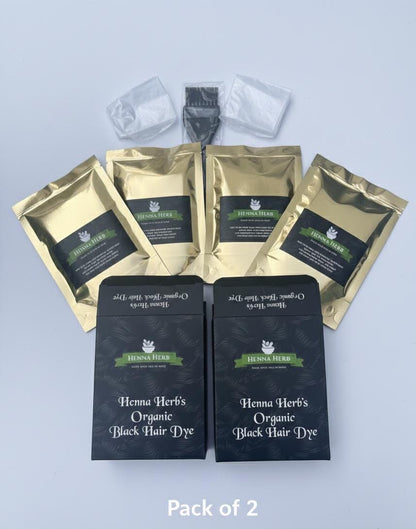 ORGANIC BLACK HAIR DYE PACK OF 2